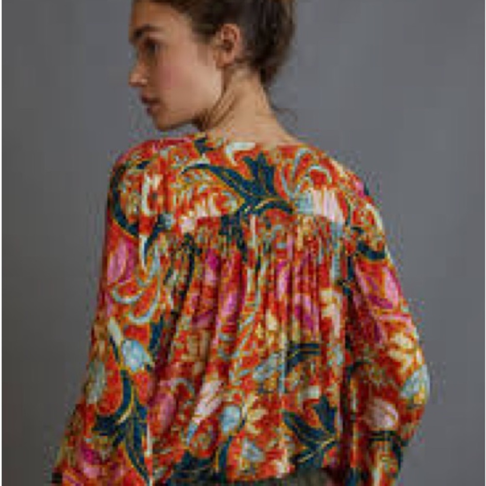 Anthropologie Adeline - Long Sleeve Surplice Top - Picture 2 of 7